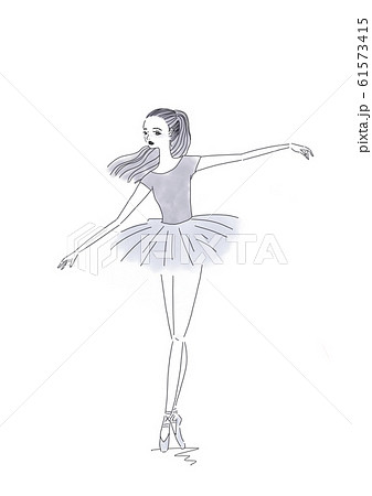 踊るバレリーナのイラスト素材