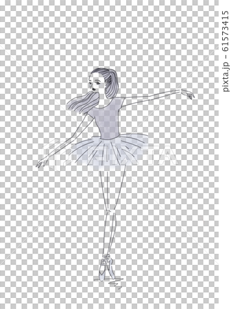 踊るバレリーナのイラスト素材