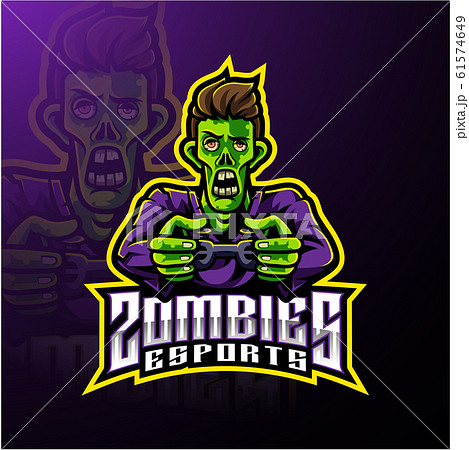 Zombie undead esport mascot logo design 61574649