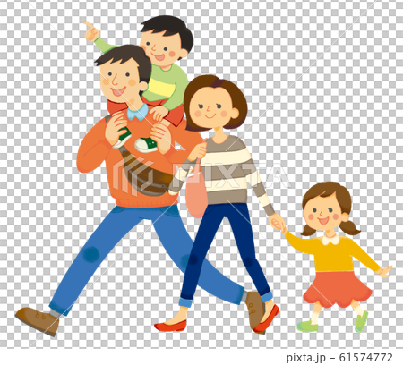 Illustration of a family going out 61574772