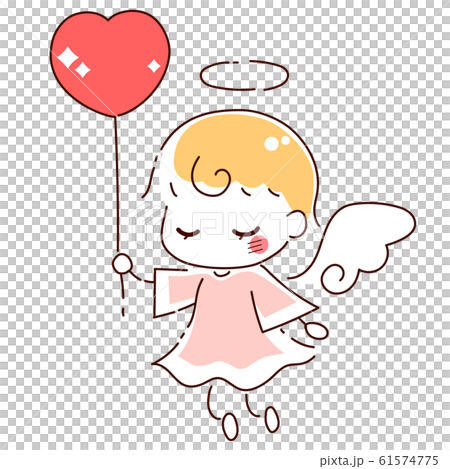 Angel And Heart Balloons Stock Illustration