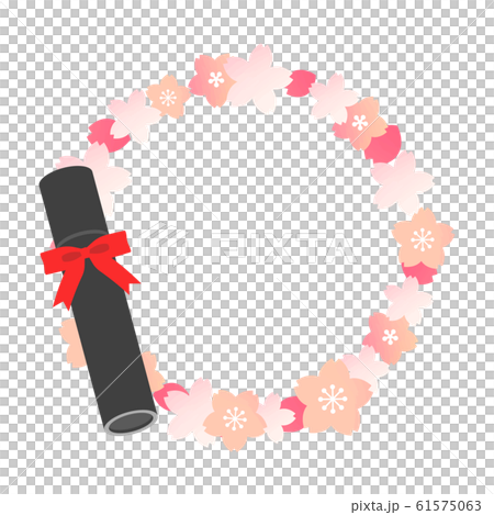 Diploma Graduation ceremony Sakura - Stock Illustration [61575063] - PIXTA