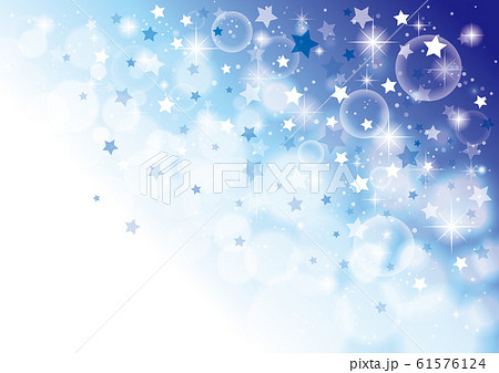 星 キラキラ 背景 青のイラスト素材
