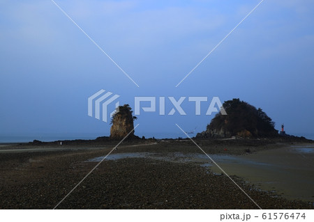 水平線 砂 海岸 61576474
