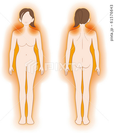 温まった肩 女性 温まった肩 女性 61576643