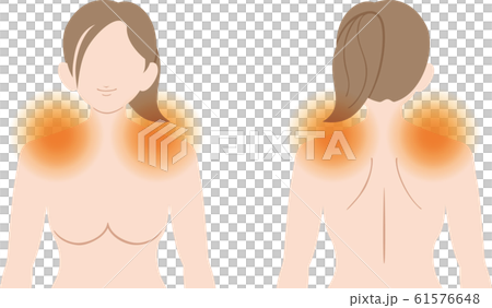 Warm shoulder upper body female without contour Warm shoulder upper body female without contour 61576648
