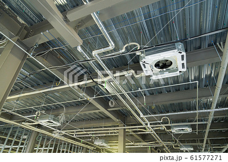 Ceiling Piping Stock Photo