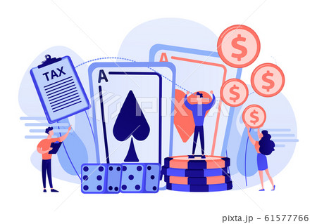 Gambling income concept vector illustration. Gambling income concept vector illustration. 61577766