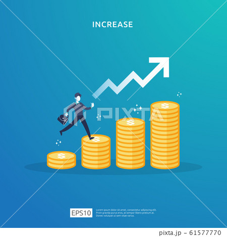 income salary rate increase concept illustration 61577770