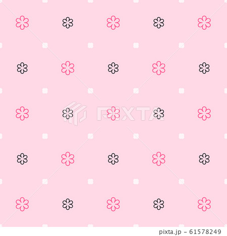 Pink flower pattern with spots. Seamless vector Pink flower pattern with spots. Seamless vector 61578249