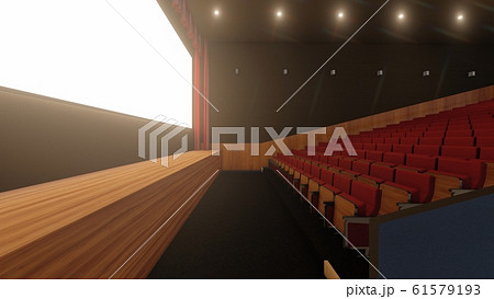 映画館 人なし 座席畳んだイラスト37のイラスト素材