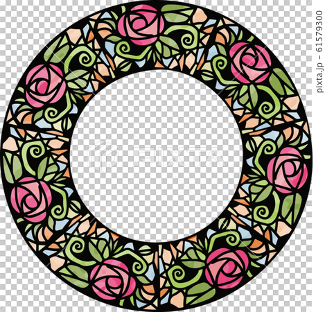 Rose stained glass border Rose stained glass border 61579300