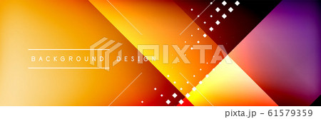 Abstract background - squares and lines composition created with lights and shadows. Technology or business digital template 61579359