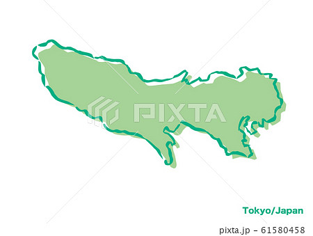 東京都 日本地図のイラスト素材