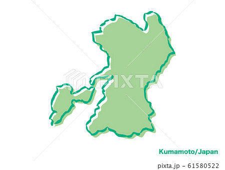 熊本県・日本地図 61580522