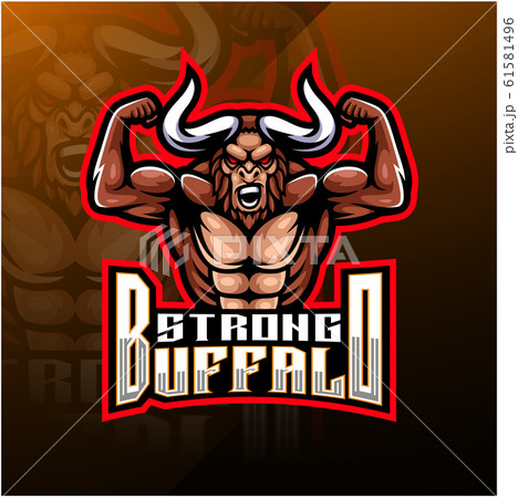 King buffalo esport mascot logo 61581496