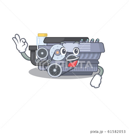 A picture of combustion engine making an Okay gesture 61582053