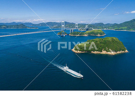 来島海峡（しまなみ海道）　空撮 61582238