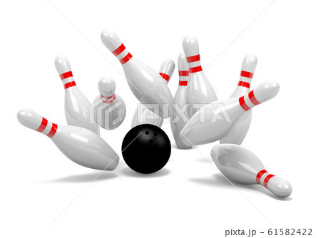 Bowling Strike Of Skittlesのイラスト素材