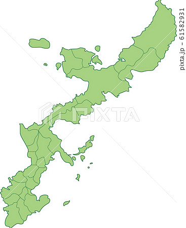 沖縄県地図_市町村別 61582931