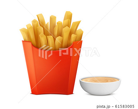 french fries in paper box, mayochup french fries in paper box, mayochup 61583005