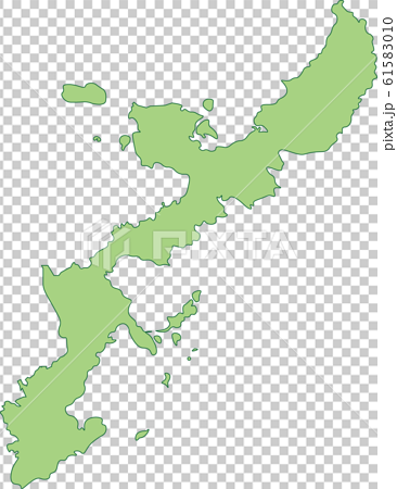 沖縄県地図のイラスト素材