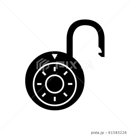 Black Unlock symbol for banner, general design 61583226