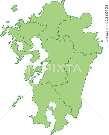 九州地方の地図