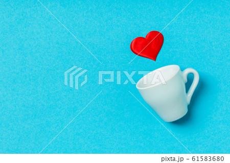 Holiday composition of red hearts falling out from Holiday composition of red hearts falling out from 61583680