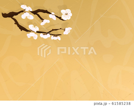 白梅（和の背景） 61585238