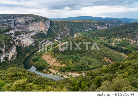 River in the beautiful Ardeche gorge in france. 61591044