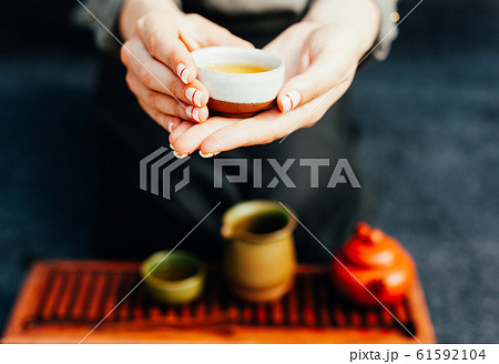 Chinese tea ceremony Asian wooden table board 61592104