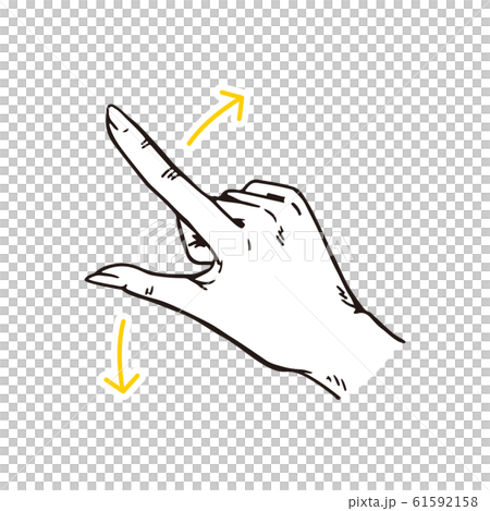 スマホ操作　手 61592158