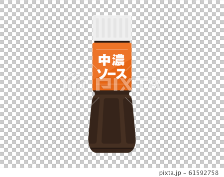 中濃ソースのイラストのイラスト素材