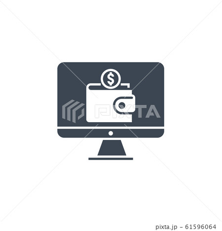 On Wallet related vector glyph icon. On Wallet related vector glyph icon. 61596064