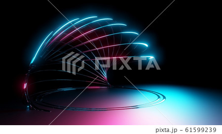 Neon light circle frame Neon light circle frame 61599239