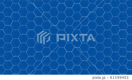 Abstract background of hexagons outline. Vector 61599403