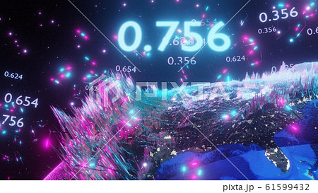 Abstract futuristic planet Earth 61599432