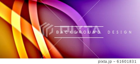 Dynamic trendy fluid color gradient abstract background with flowing wave lines. Vector Illustration 61601831