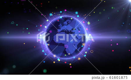 地球 宇宙 世界 ワールド デジタル ネットワーク テクノロジー EU, ヨーロッパ, アフリカ 地球 宇宙 世界 ワールド デジタル ネットワーク テクノロジー EU, ヨーロッパ, アフリカ 61601875