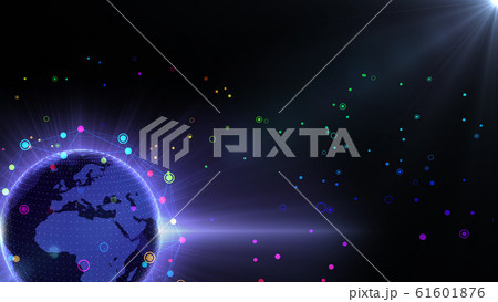 地球 宇宙 世界 ワールド デジタル ネットワーク テクノロジー EU, ヨーロッパ, アフリカ 61601876