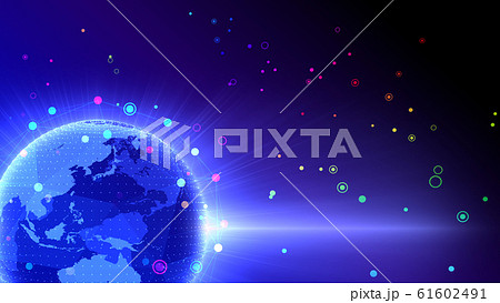 地球 宇宙 世界 ワールド デジタル ネットワーク テクノロジー 日本, オーストラリア 地球 宇宙 世界 ワールド デジタル ネットワーク テクノロジー 日本, オーストラリア 61602491