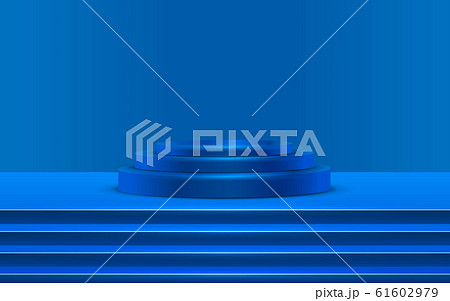 blue podium and spotlight on the stage blue podium and spotlight on the stage 61602979