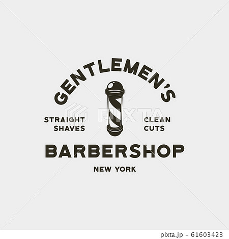 vintage barbershop logo. retro styled hair salon emblem. vector illustration vintage barbershop logo. retro styled hair salon emblem. vector illustration 61603423