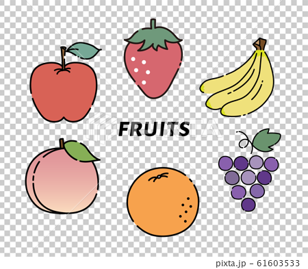 フルーツのイラスト 果物 セット Pop かわいい 素材のイラスト素材
