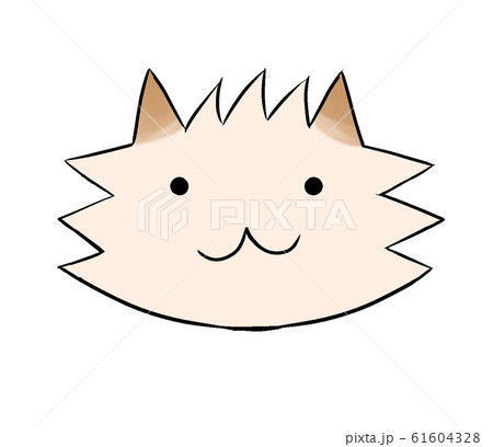 ポメラニアンさんの正面顏 フェイスイラストのイラスト素材