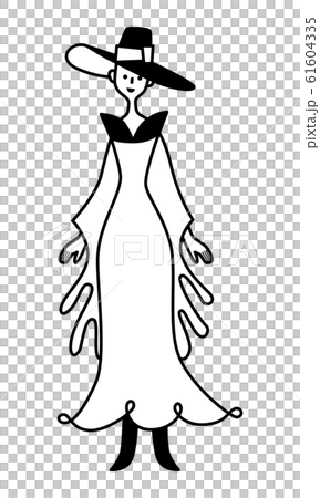 Witch line drawing Witch line drawing 61604335