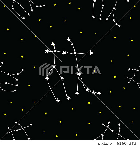 Constellation stars set horoscope decoration seamless pattern Constellation stars set horoscope decoration seamless pattern 61604383