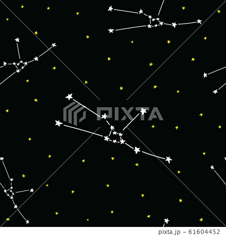 Constellation stars set horoscope decoration seamless pattern 61604452