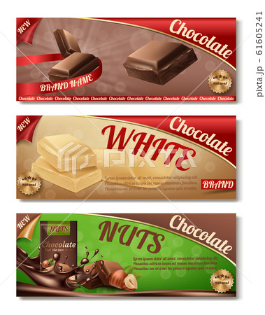 collection of chocolate packaging, horizontal labels collection of chocolate packaging, horizontal labels 61605241